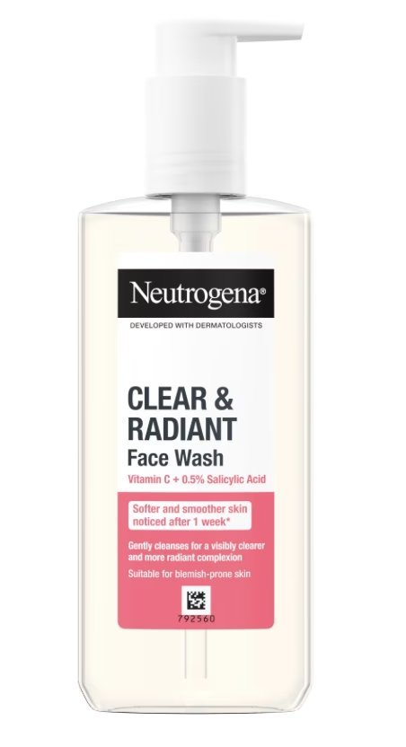 Wholesale Lot Of 774 Neutrogena Clear & Radiant 200ML Face Wash With Vitamin C And 0.5% Salicylic Acid – UPC 3574660569759 – $3.45 Each