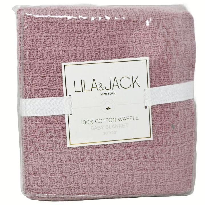 Wholesale Lot Of 960 Waffle Baby Blankets – 100% Cotton – 30″ x 40″ – Cinnamon, Green & Mauve Pink – Only $1.50 Each