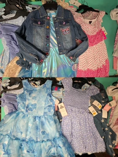 Wholesale Lot Of 30 Brand New Girls Dresses By With Jules, Rare Editions, Sparkle And Shine, And Levi’s- Your Price Is Only $12 Each – Free Shipping