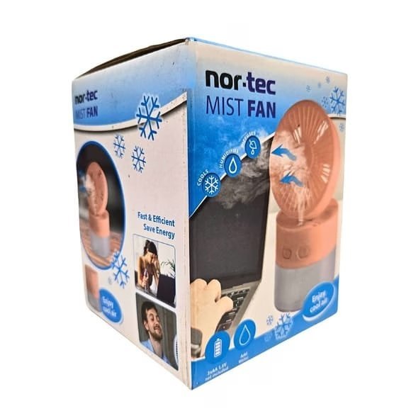 Wholesale Lot Of 5,000 Nor-Tec Desktop Mist Cooling Fans – Assorted Colors – Estimated Original Retail Value $89.99 Each – Your Price Is Only $3.00 Each