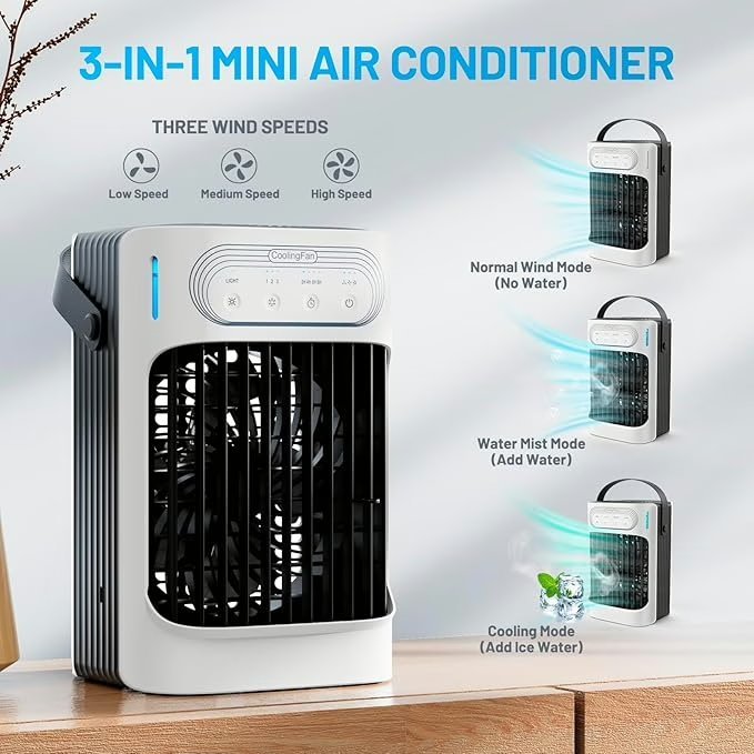 Wholesale Lot Of 160 Portable Air Conditioners – 3 in 1 Evaporative Air Cooler – 3 Speeds – 3 Mists – 2-8H Timer – 7 Color Lights – Your Price Is Only $14.00 Each – Shipping Included