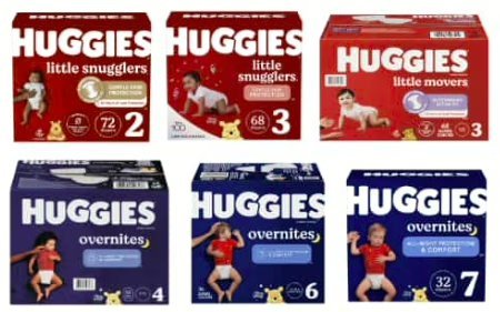 Wholesale Lot Of 100 Assorted Cases Of Huggies Baby Diapers – Your Price Is Only $18.99 Per Case
