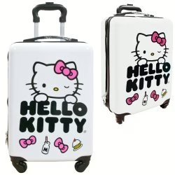 Wholesale Lot Of 42 Hello Kitty Rolling Suitcases For Kids – With Spinner Wheels – MSRP $120 Each – Your Price Is Only $49 Each
