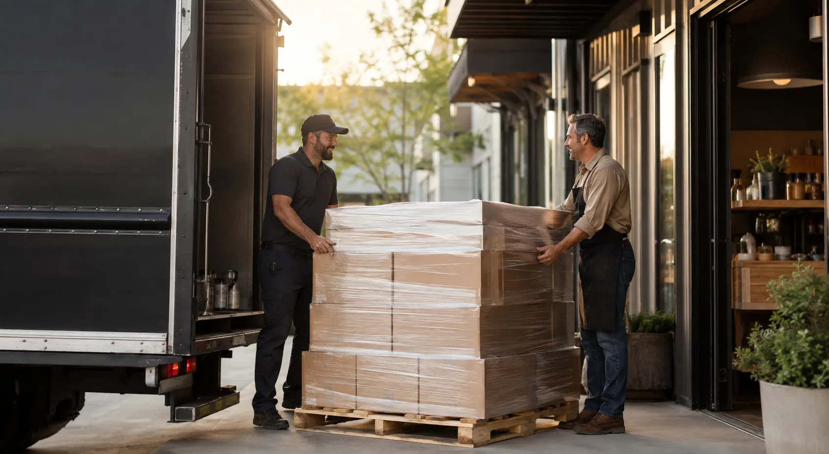 Wholesale pallet delivery to business